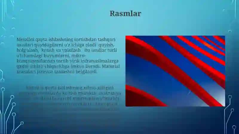 Metallga ishlov berish turlari 3
