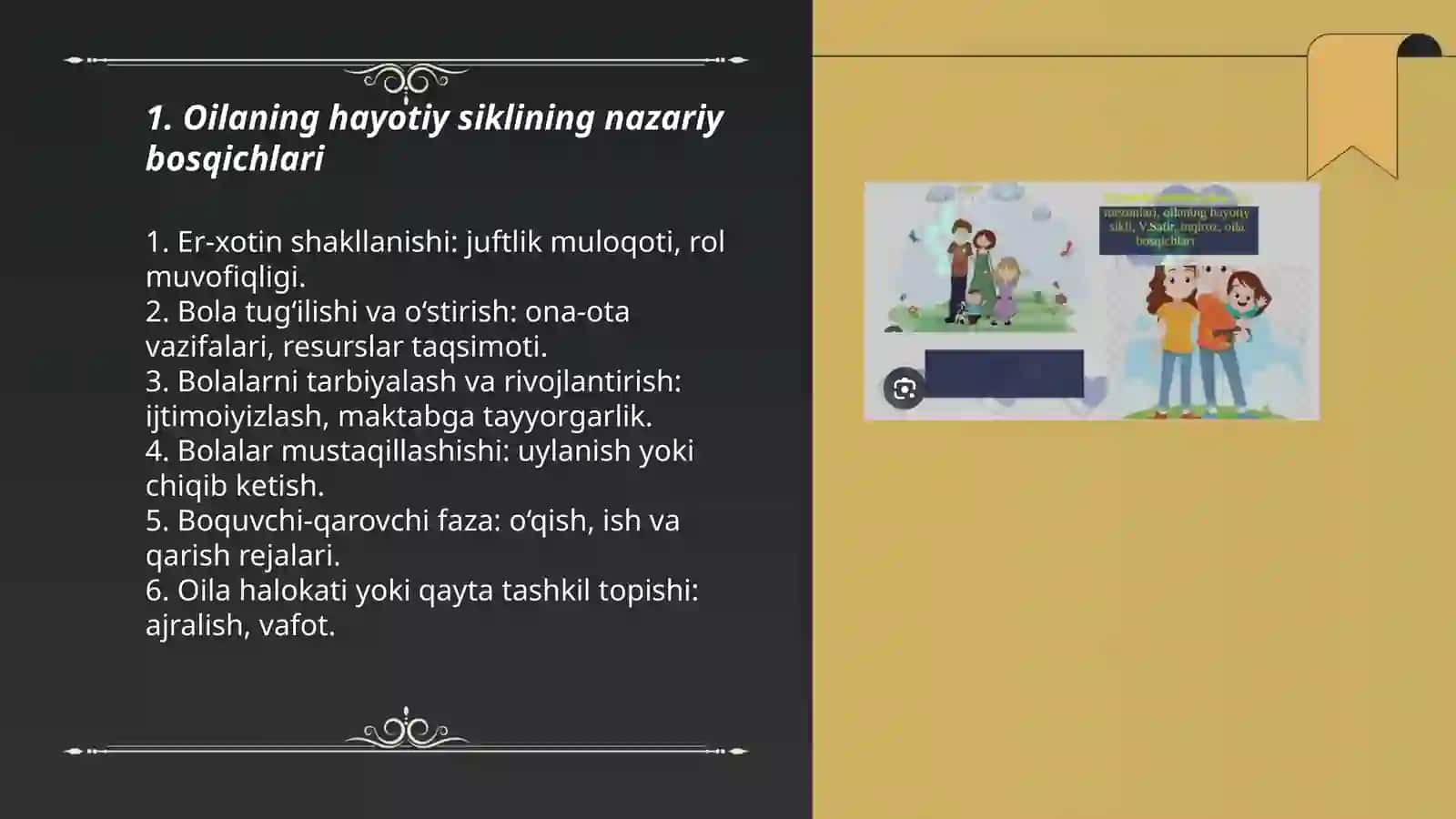Oilaning hayotiy sikli 3