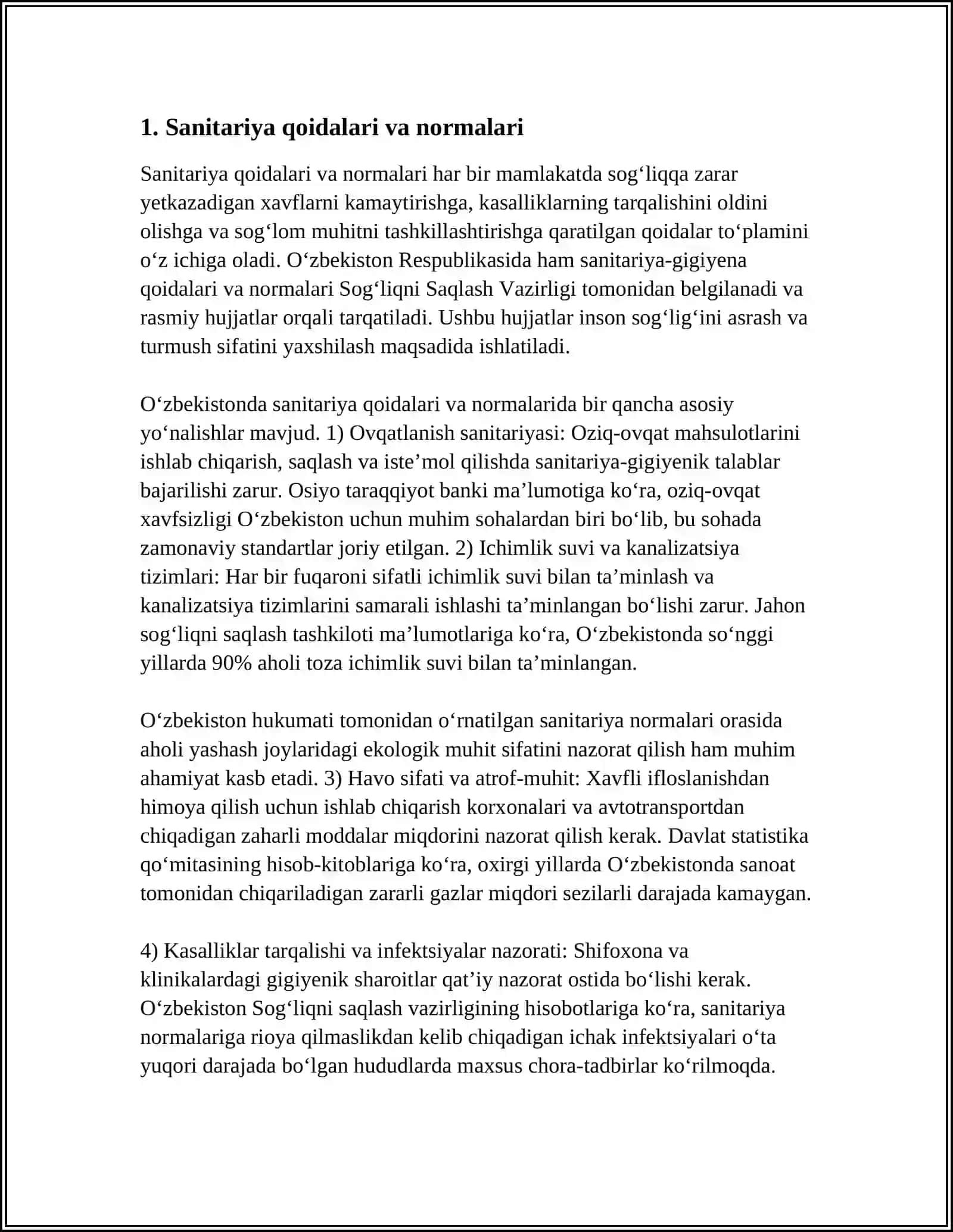 SANITARIYA GIGIENIK VA EKOLOGIK STANDARTLAR 3