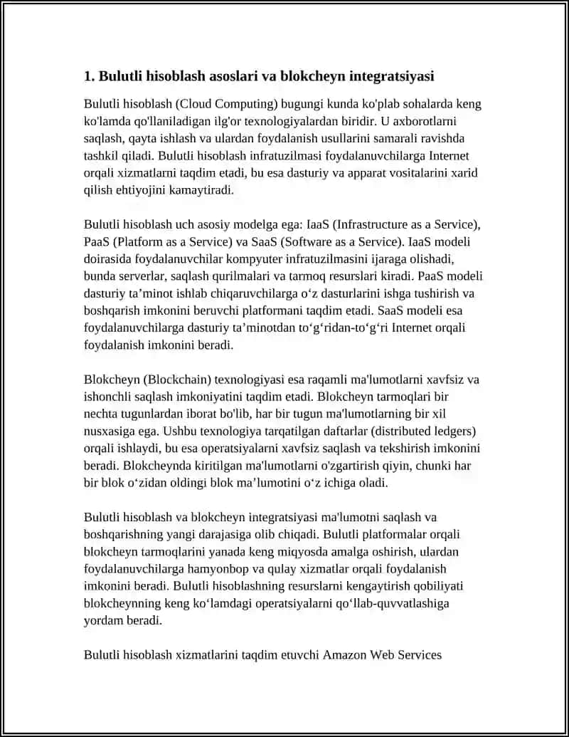 BULUTLI VA BLOKCHEYN TEXNOLOGIYALARI BILAN ISHLASH 3