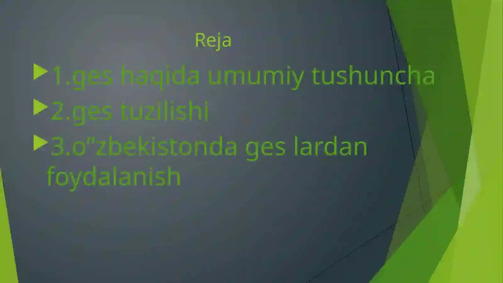 MUSTAQIL ISHI Gidroelektrstansiya 3