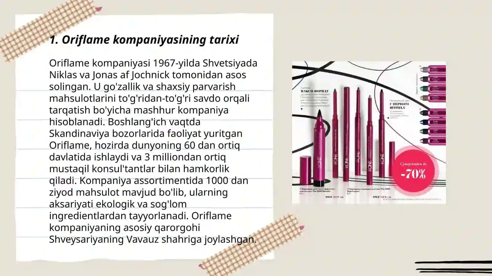 Oriflame mahsulotlari turlari 3