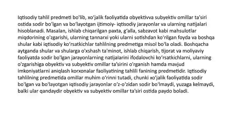 MAHSULOTLARNI TAHLIL QILISH 3