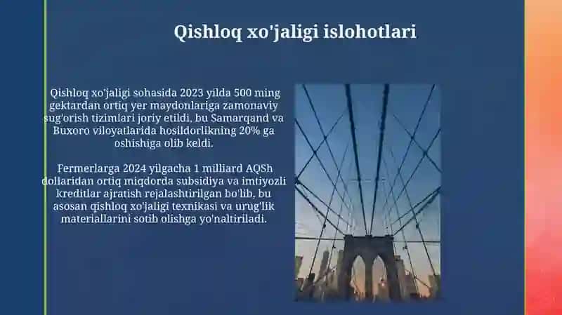Qishloq xo'jaligi islohotlari 3