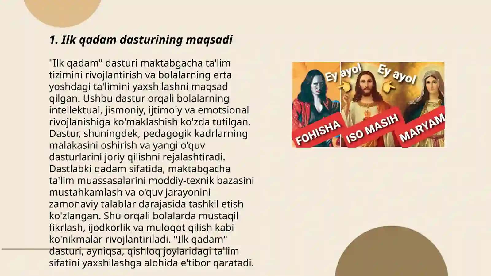 Ilk qadam dasturi 3
