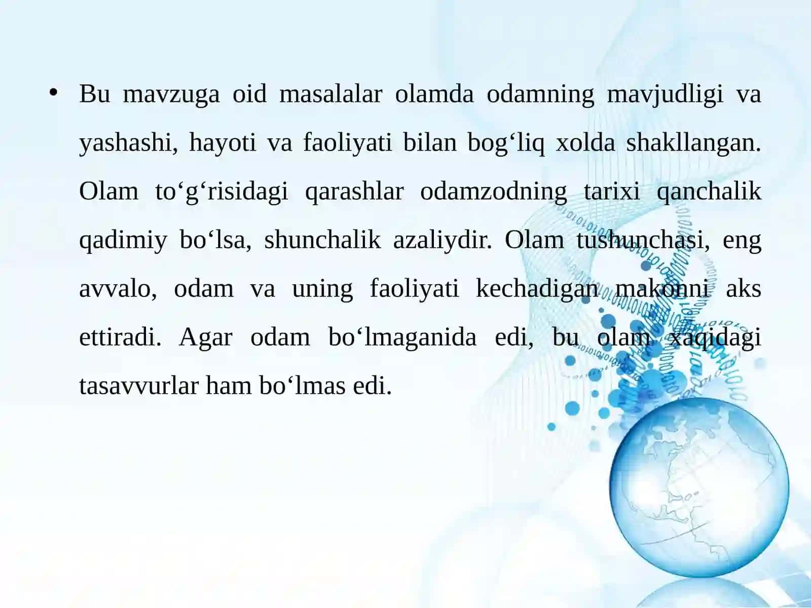 Borliqning fundamental shakllari 3