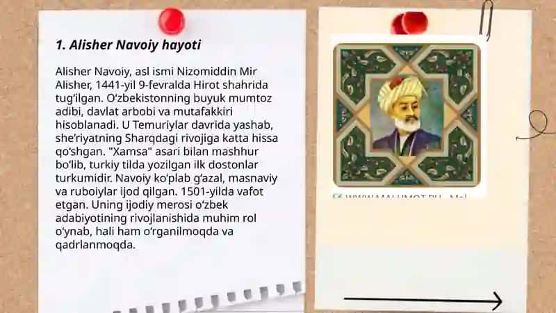 Alisher Navoiy so'z mulkining sultoni 3