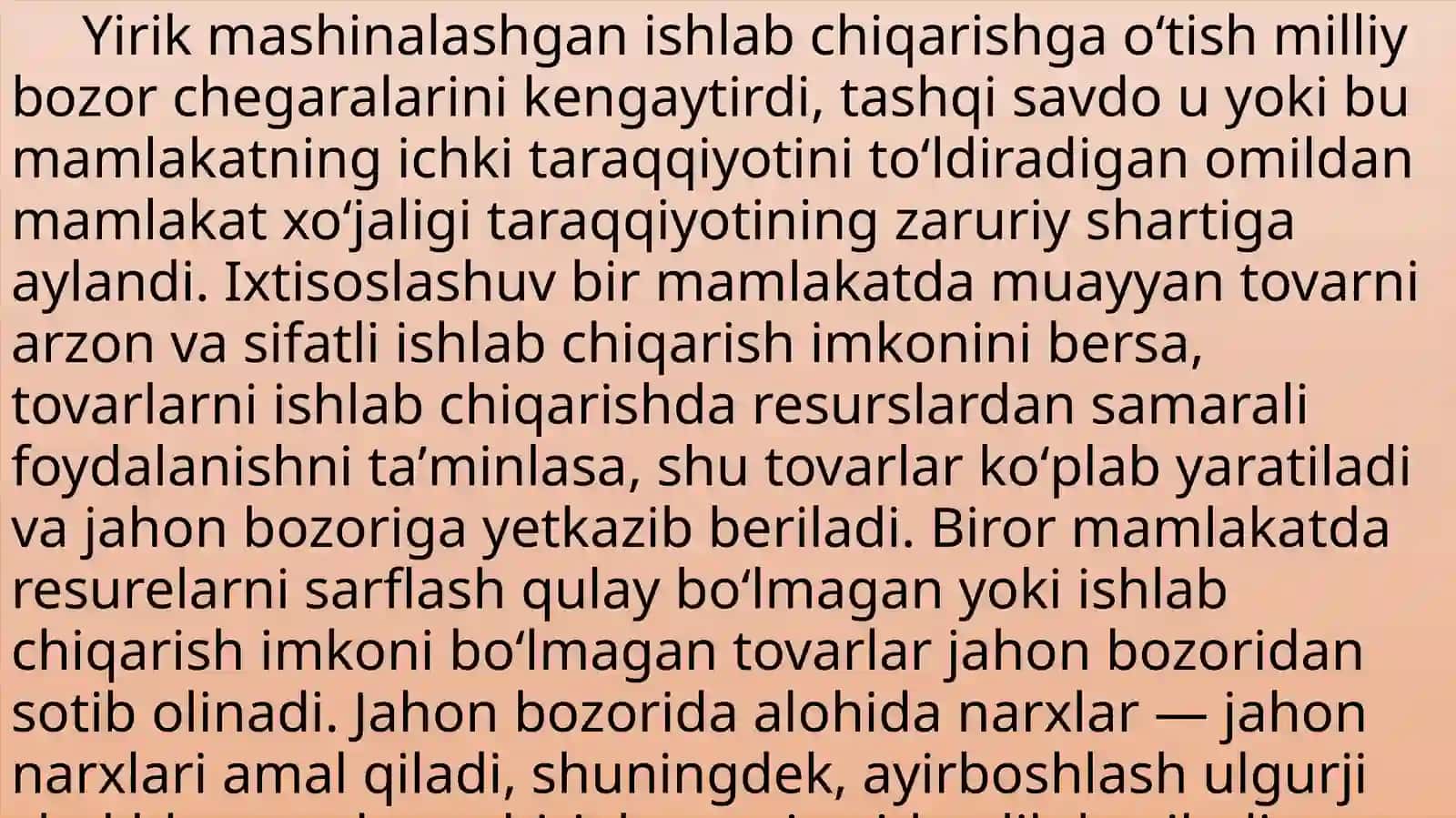 Jahon bozorining o‘ziga xos xususiyatlari 3