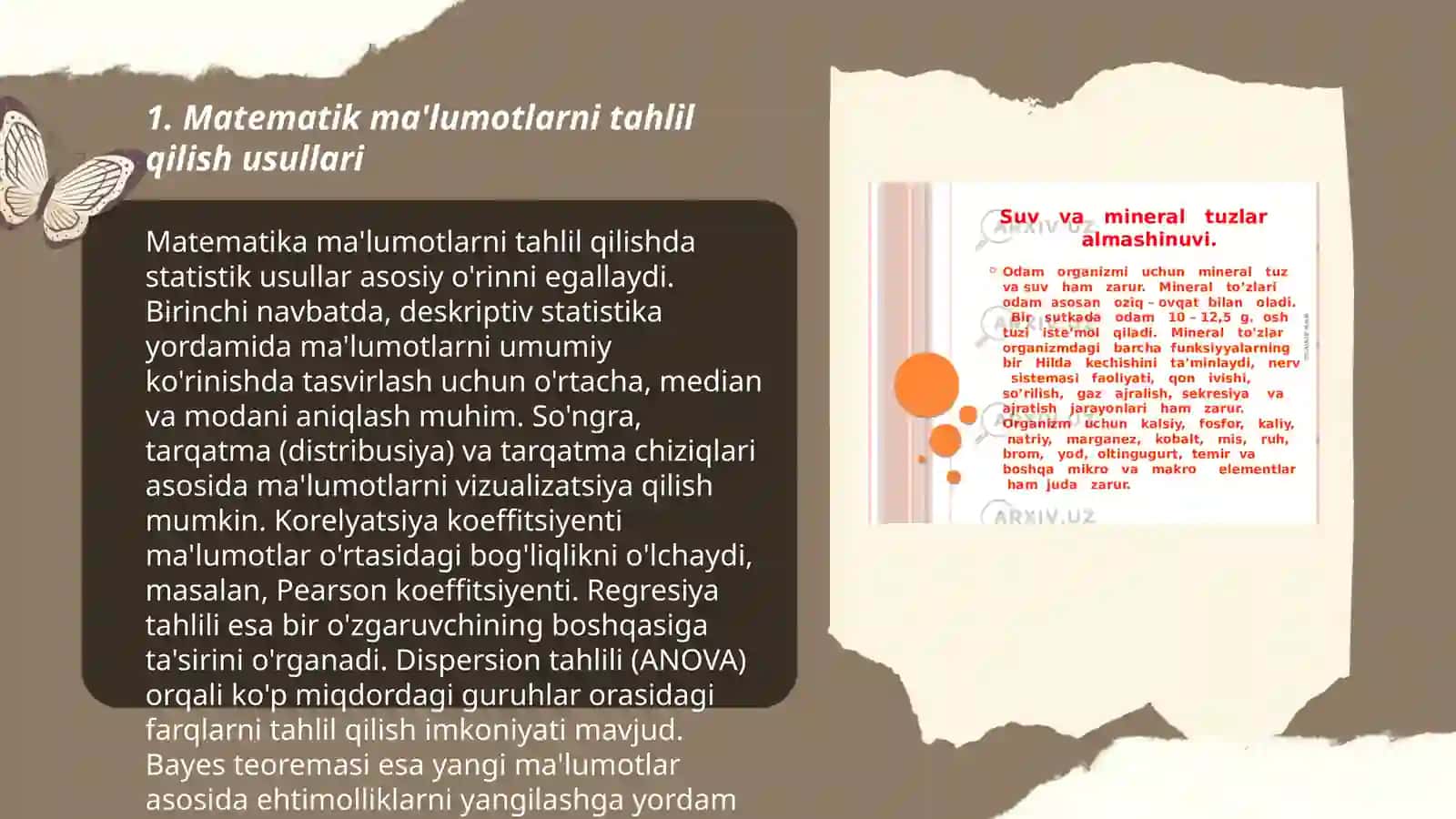 Matematik ma'lumotlarni tahlil qilish usullari 3
