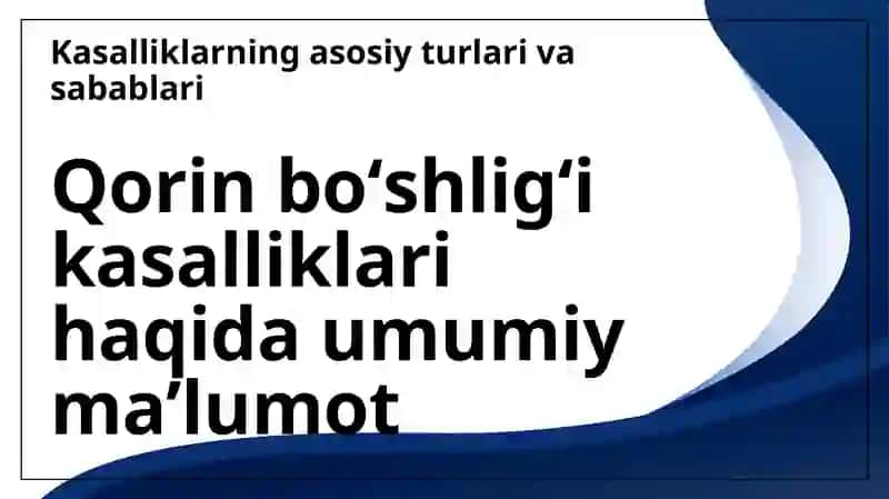 Qorin boʻshligʻi kasalliklari 3
