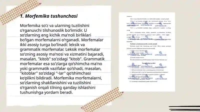 Morfemika. Morfemika va uning turlari 3