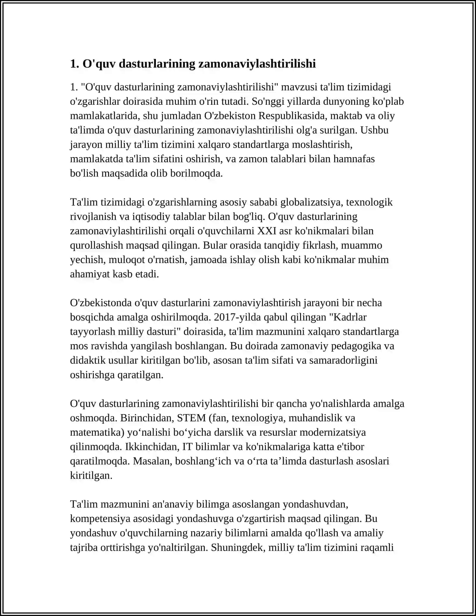 TALIM TIZIMIDAGI OʼZGARISH 3