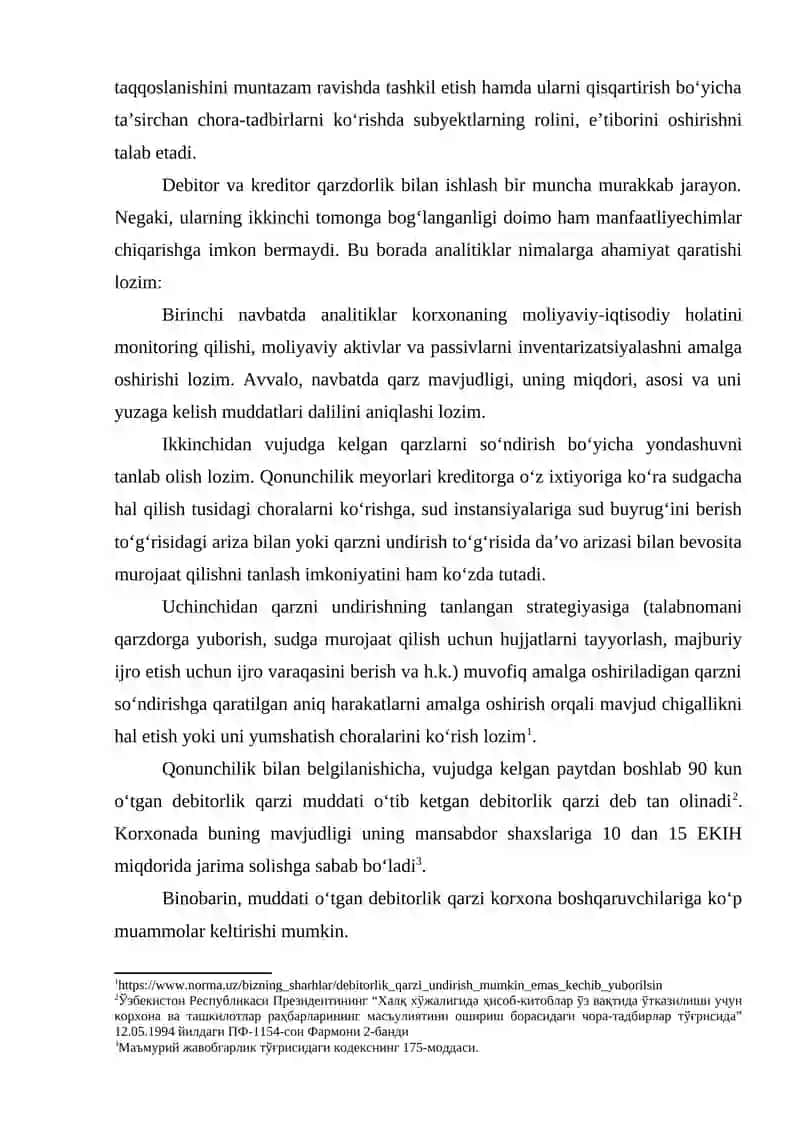 Debitorlik va kreditorlik qarzlari tahlili 3