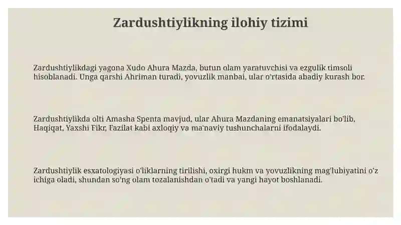Zardushtiylikning teologik tizimi va diniy marosimlari 3