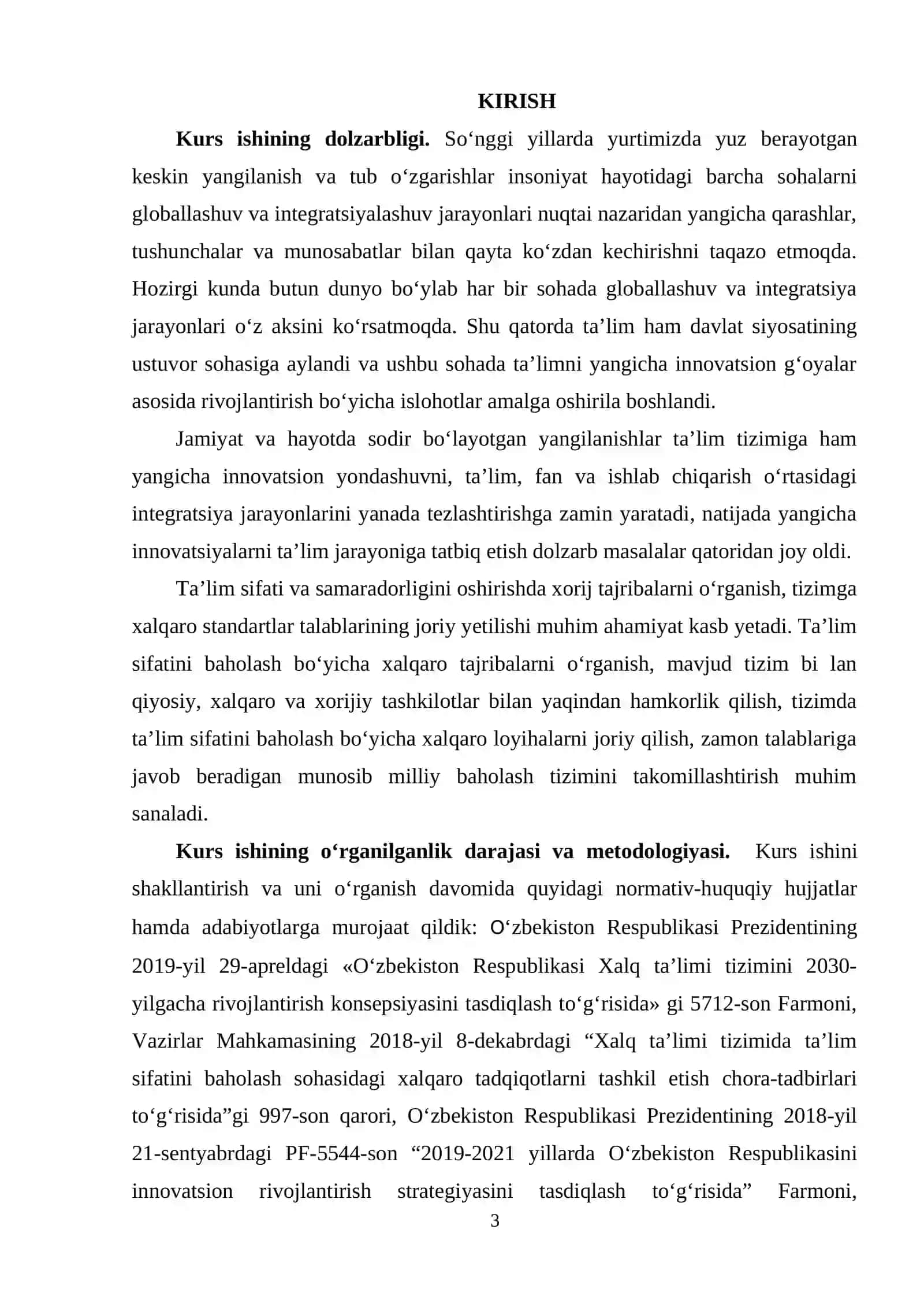 Ta’lim sifatini baholashning xalqaro tizimi 3
