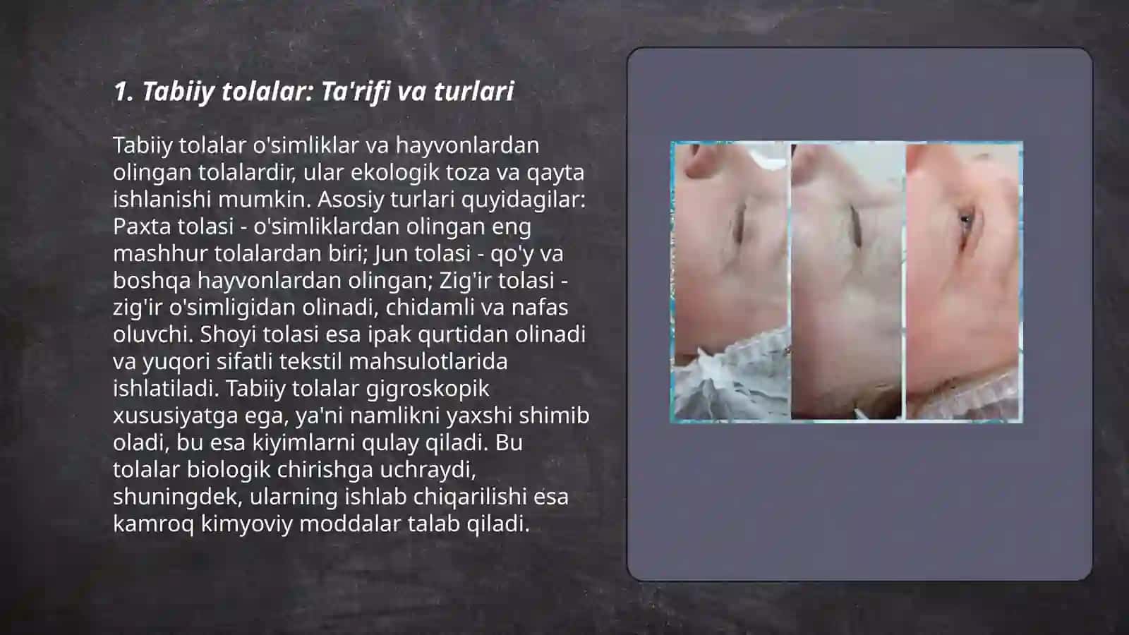 Tabiiy va kimyoviy tolalar 3