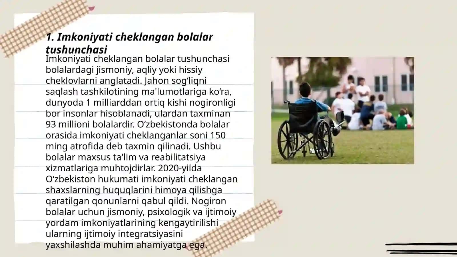 Imkoniyati cheklangan bolalar turlari va ularni inklyuziv 3