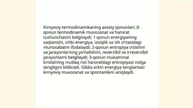 Kimyoviy termodinamika 3