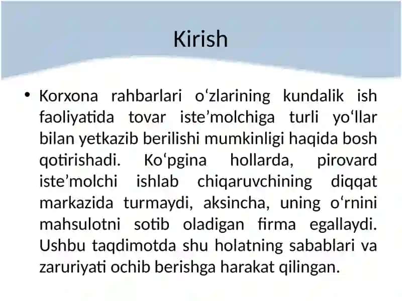 Marketingning O`zbekiston korxonalarida xususiyatlari 3