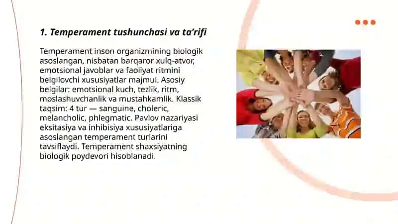 Temperament haqida tushuncha olimlar nazariyalari 3