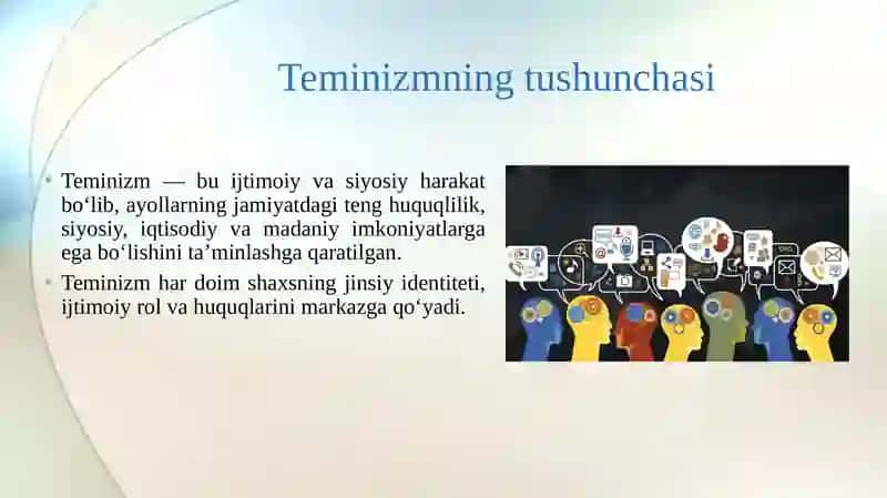 Teminizm tarixiy va g'oya nazariya 3