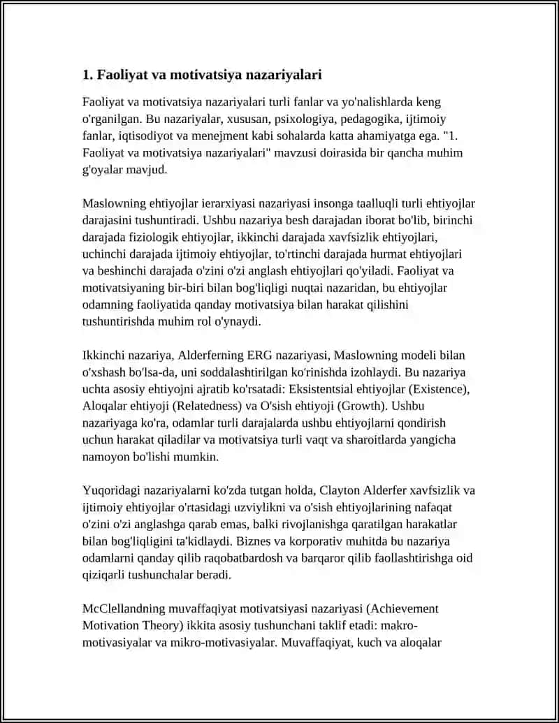 FAOLIYAT VA MOTIVATSIYA 3