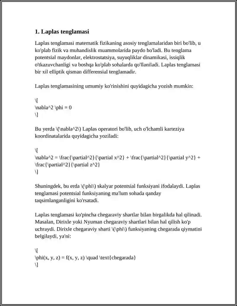 Laplas tenglamasi 3