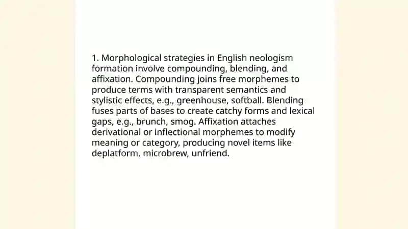 Stylistic Analysis of Neologisms and Wordplay 3