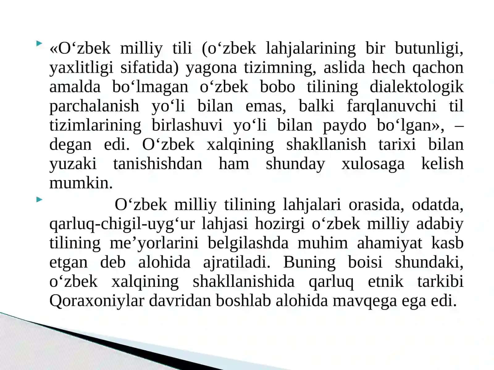 O‘zbek adabiy tili va shevalarlari 3