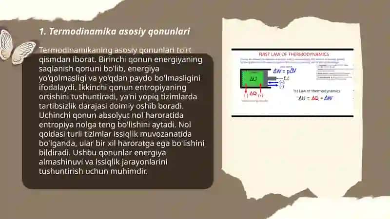 Termodinamika qonunlari issiqlik balansi 3