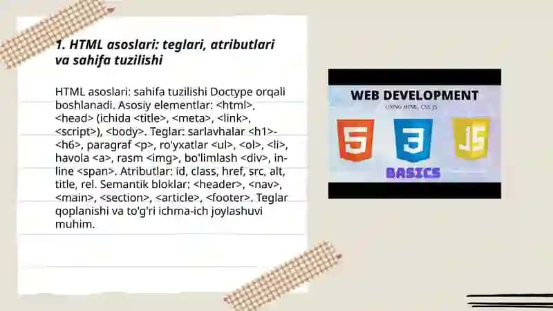 Veb-sayt yaratish texnnologiyalari 3