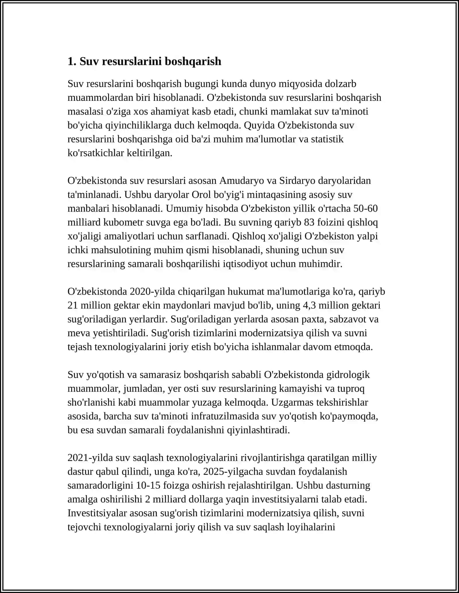O'ZBEKISTON RESPUBLIKASI SUV VAZIRLIGI 3