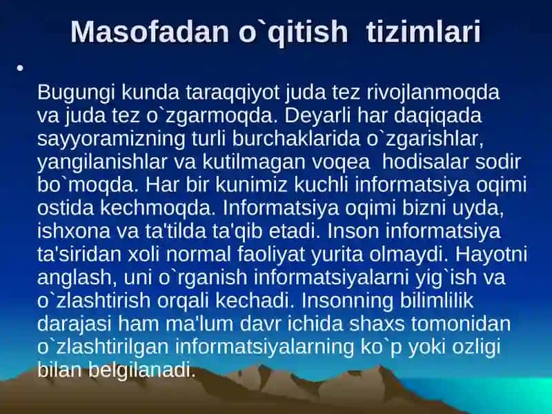 IQDISODDA INFORMATION – KAMUNIKATSION TEXNALOGIYALAR 3