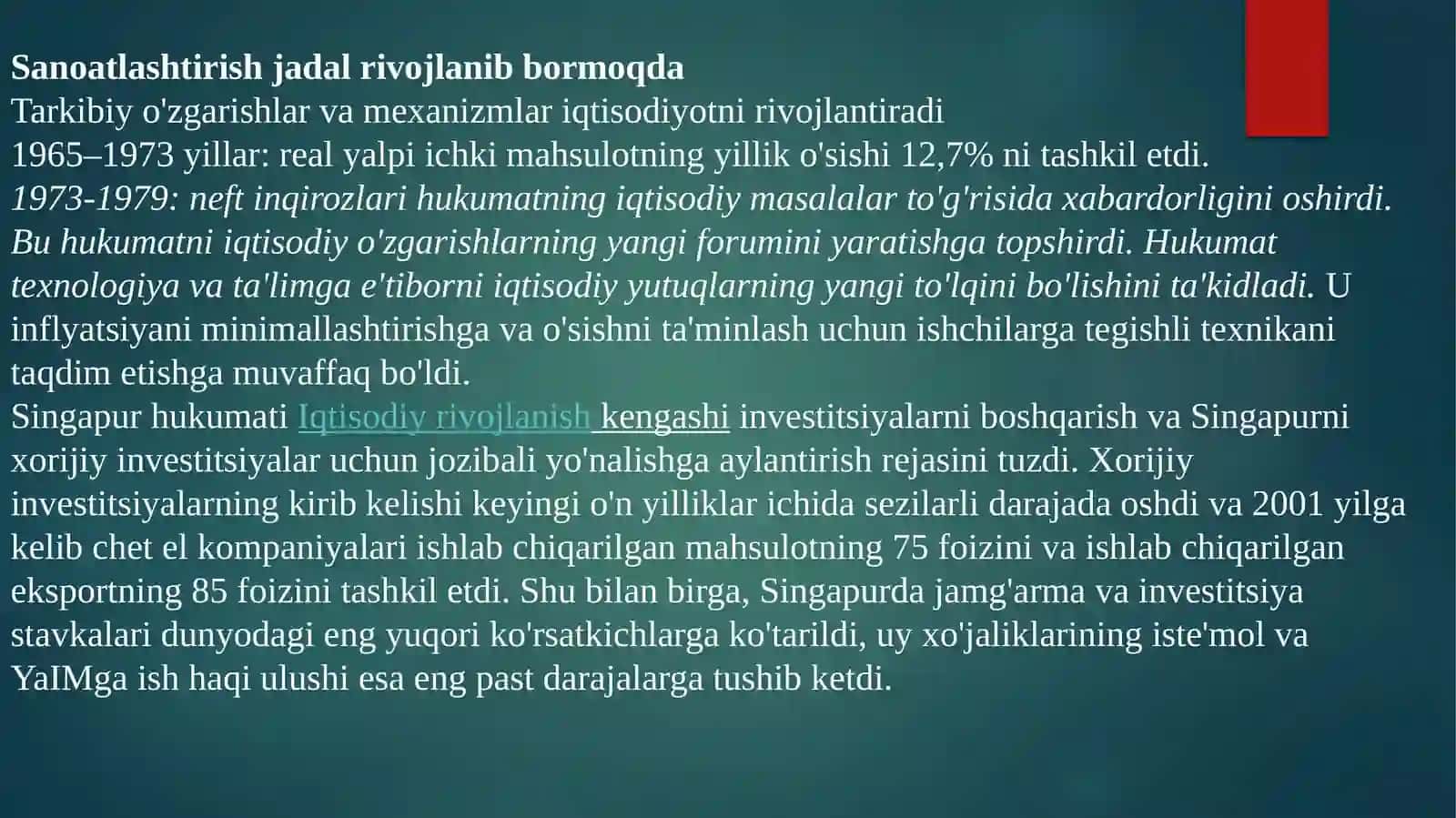 Singapur iqtisodiy rivojlanishi 3