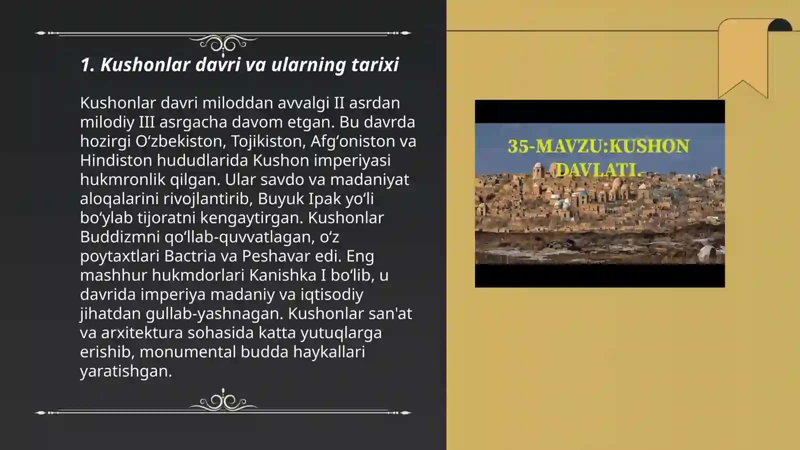 Kushon podsholigi davri madanyati va san'ati 3