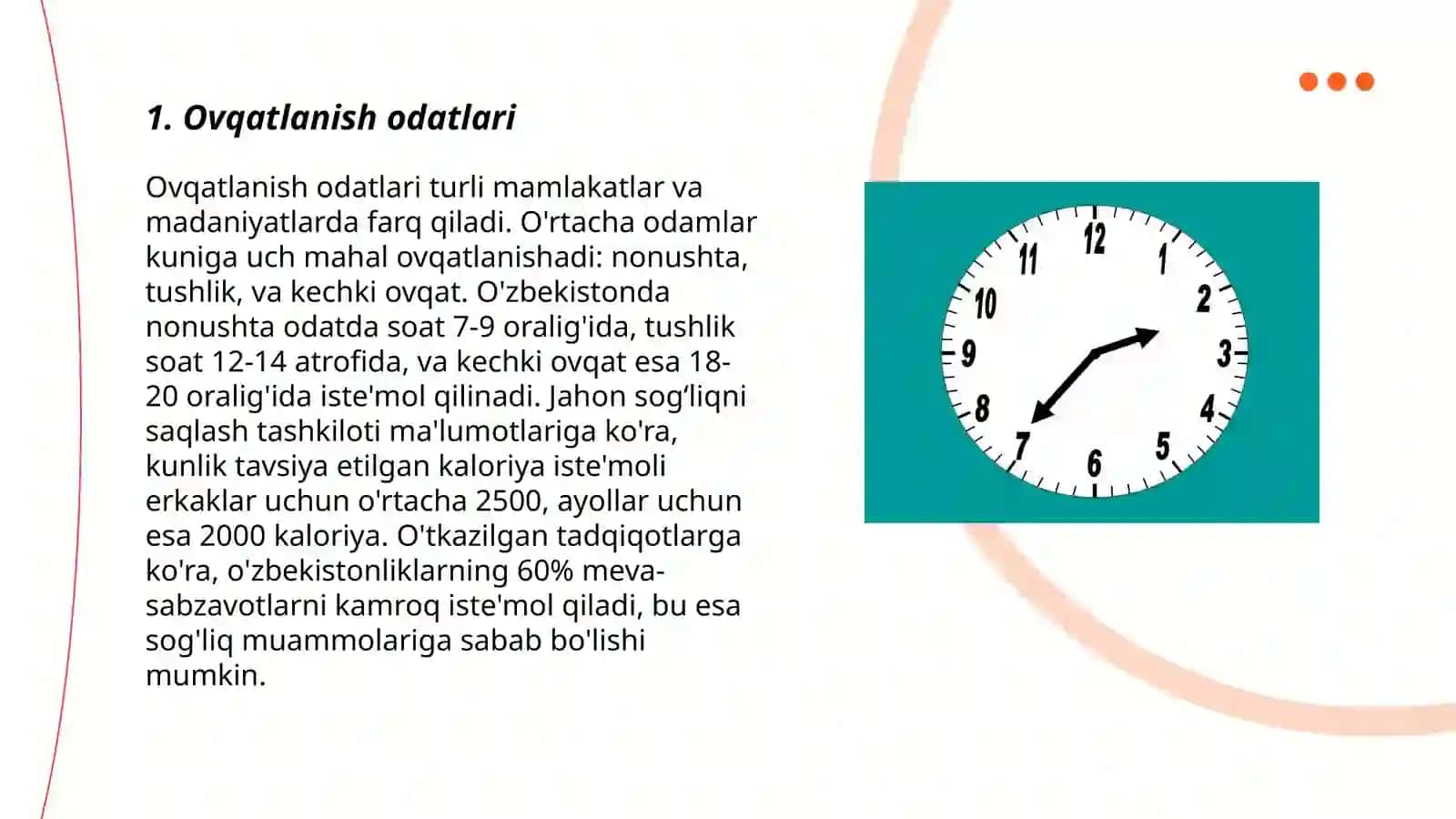 Ovqatlanish odatlari 3