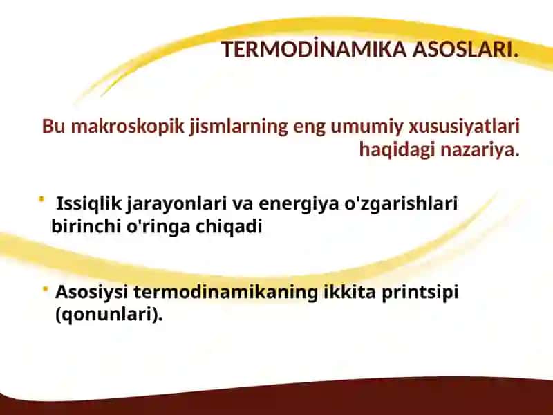 Kimyoviy Termodinamika 3