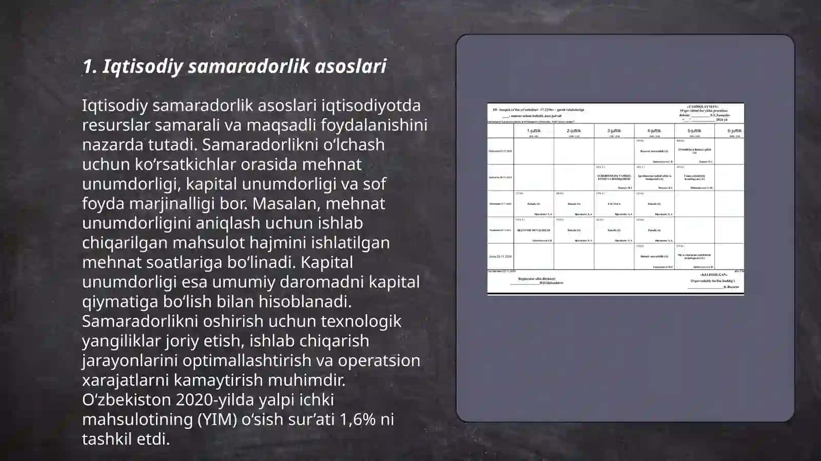 Iqtisodiy samaradorlik tushunchasi 3