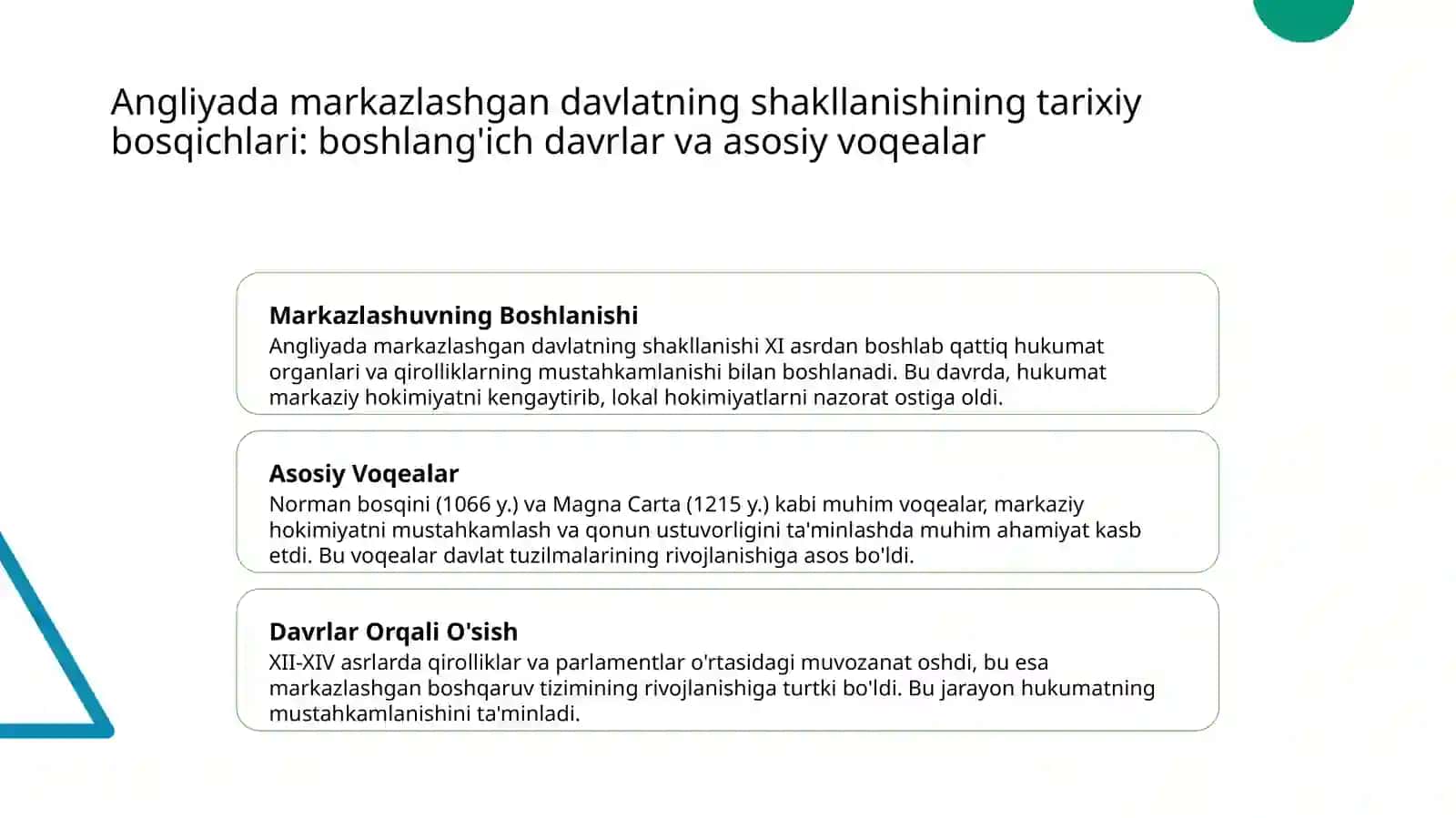 Angliyada markazlashgan davlatning tashkil topishi 3
