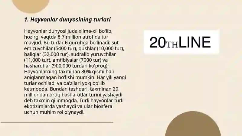 Hayvonlar dunyosining turlari 3