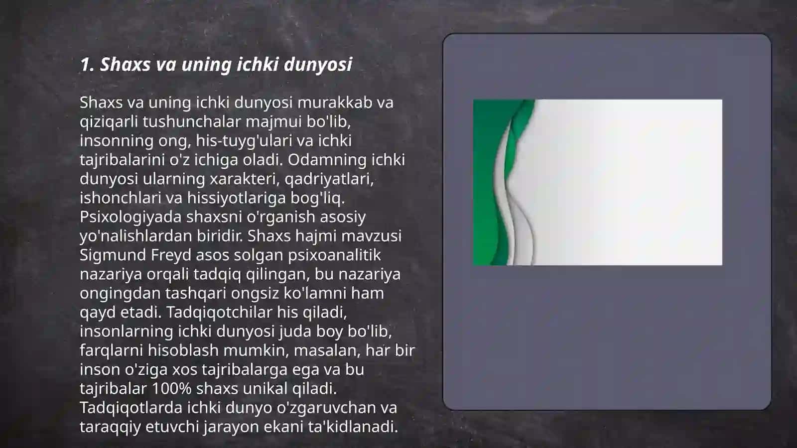 Shaxsning ichki olami 3