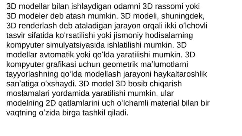 3D MODELLASHTIRISHNING TARIXIY TADQIQOTLARDA ÔRNI 3