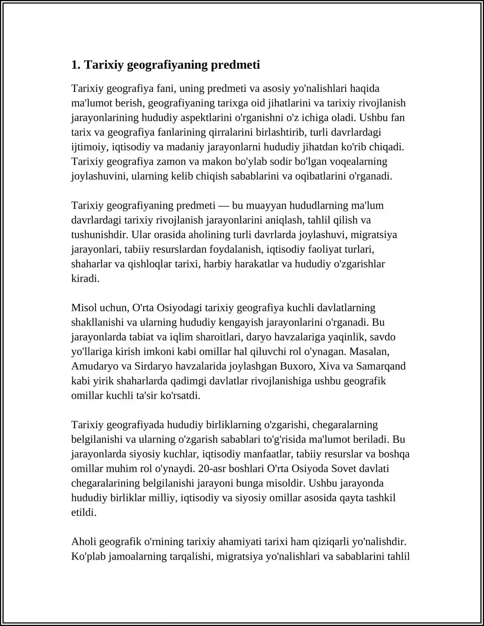 TARIXIY GEOGRAFIYANING METODI PREDMETI VA VAZIFALARI 3