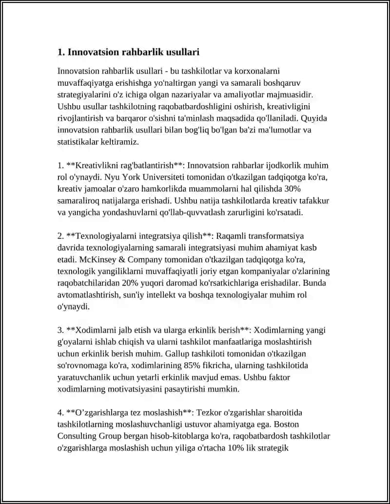 Innovatsion rahbarlik usullari 3