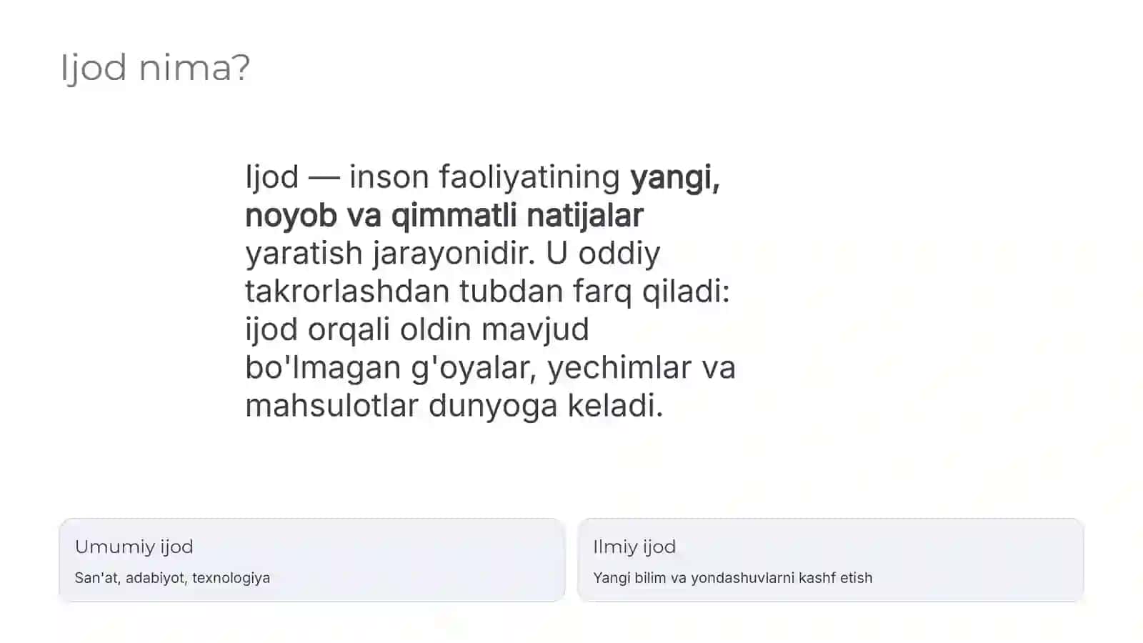 Ijod va Ijodiy Faoliyatning Namoyon Bo'lishi 3
