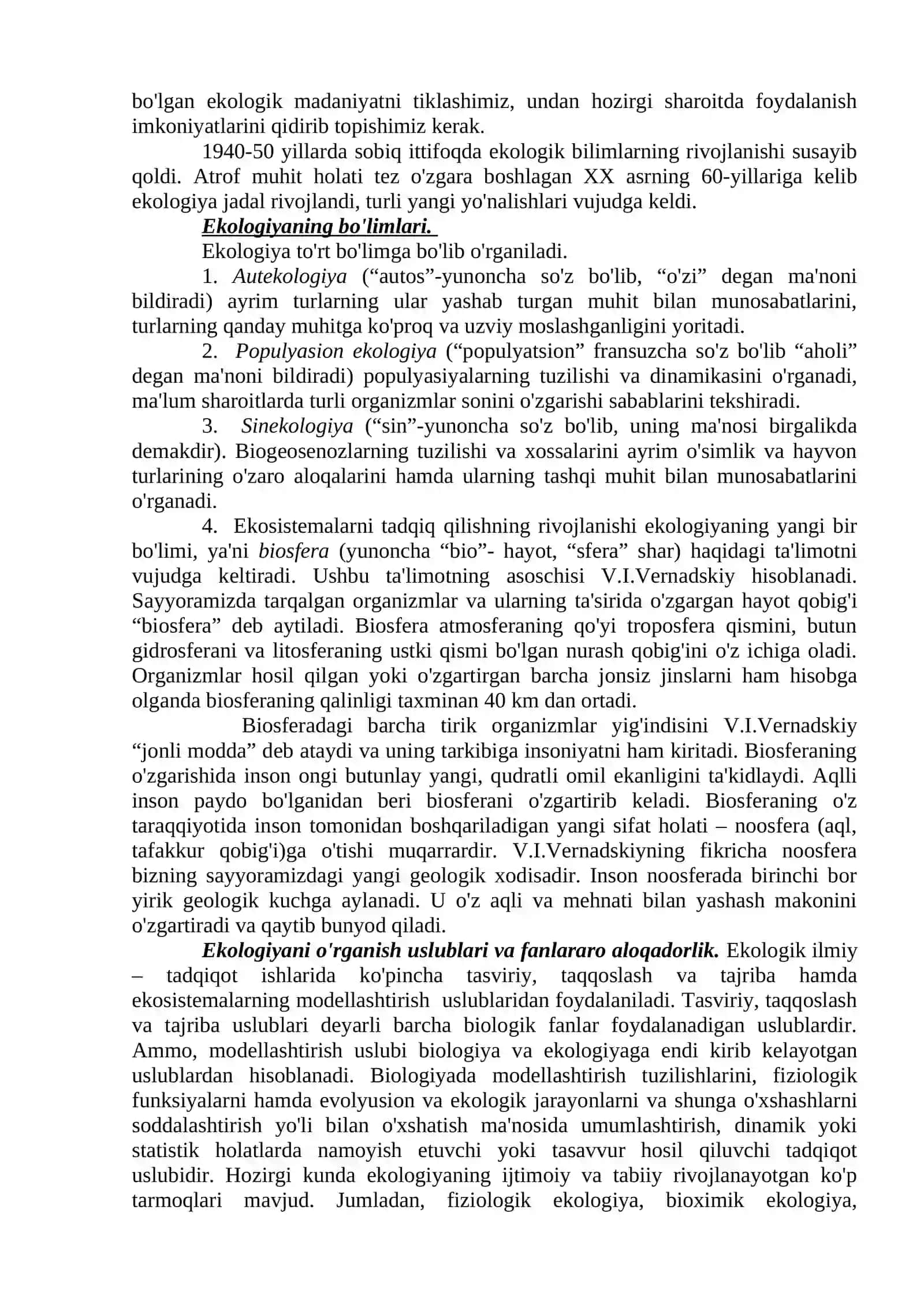 Ekologiya fanining tarixi 3