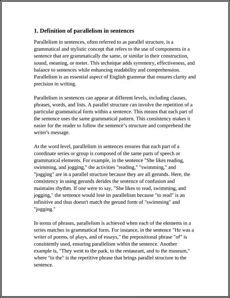 PARALLELISM SENTENCES 3