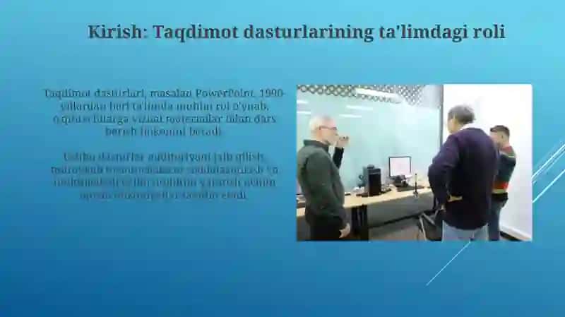 Ta'limda Taqdimot Dasturlari: Asoslar va Afzalliklar 3
