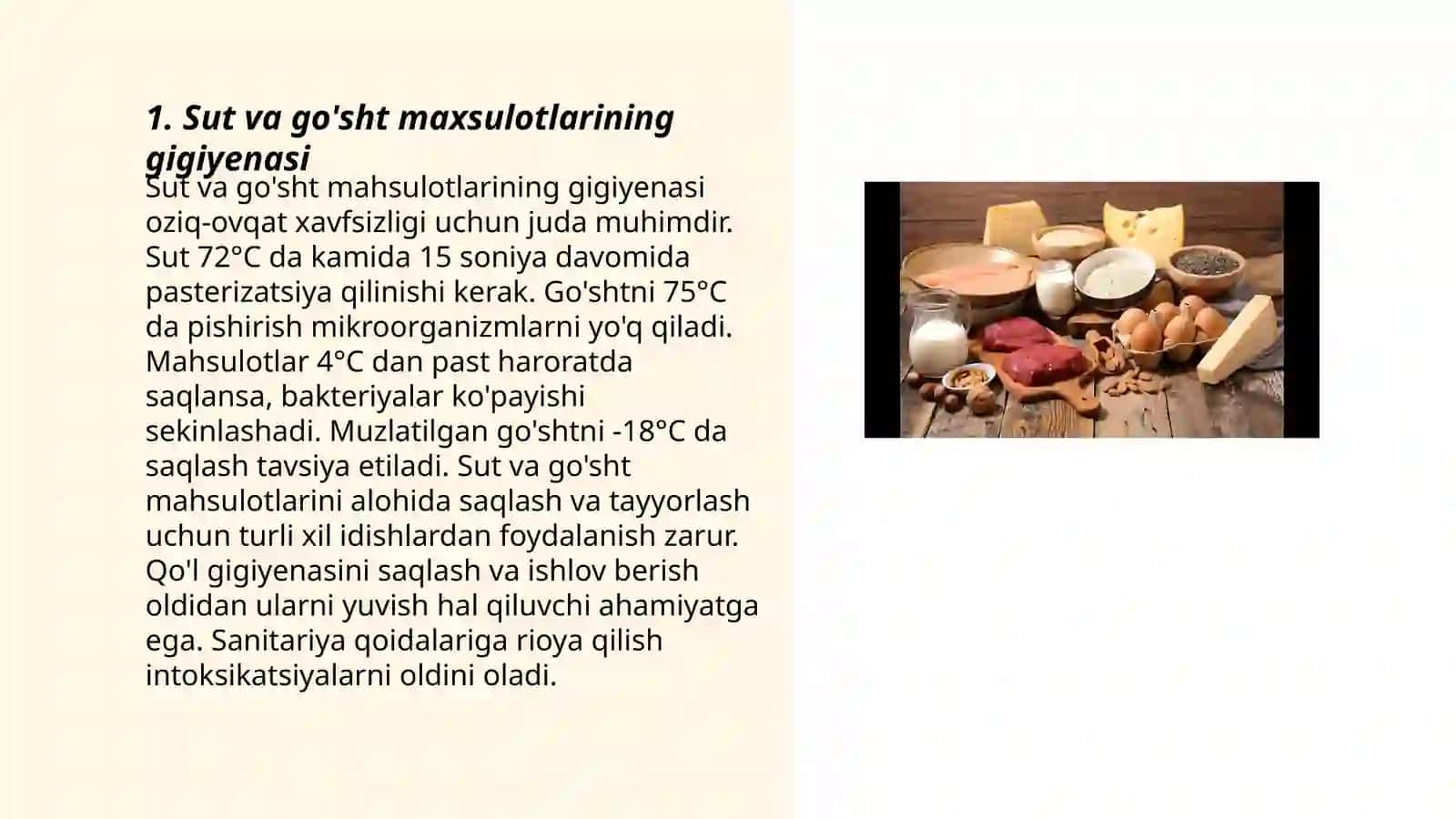 Sut va go’sht maxsulotlarining sifat 3