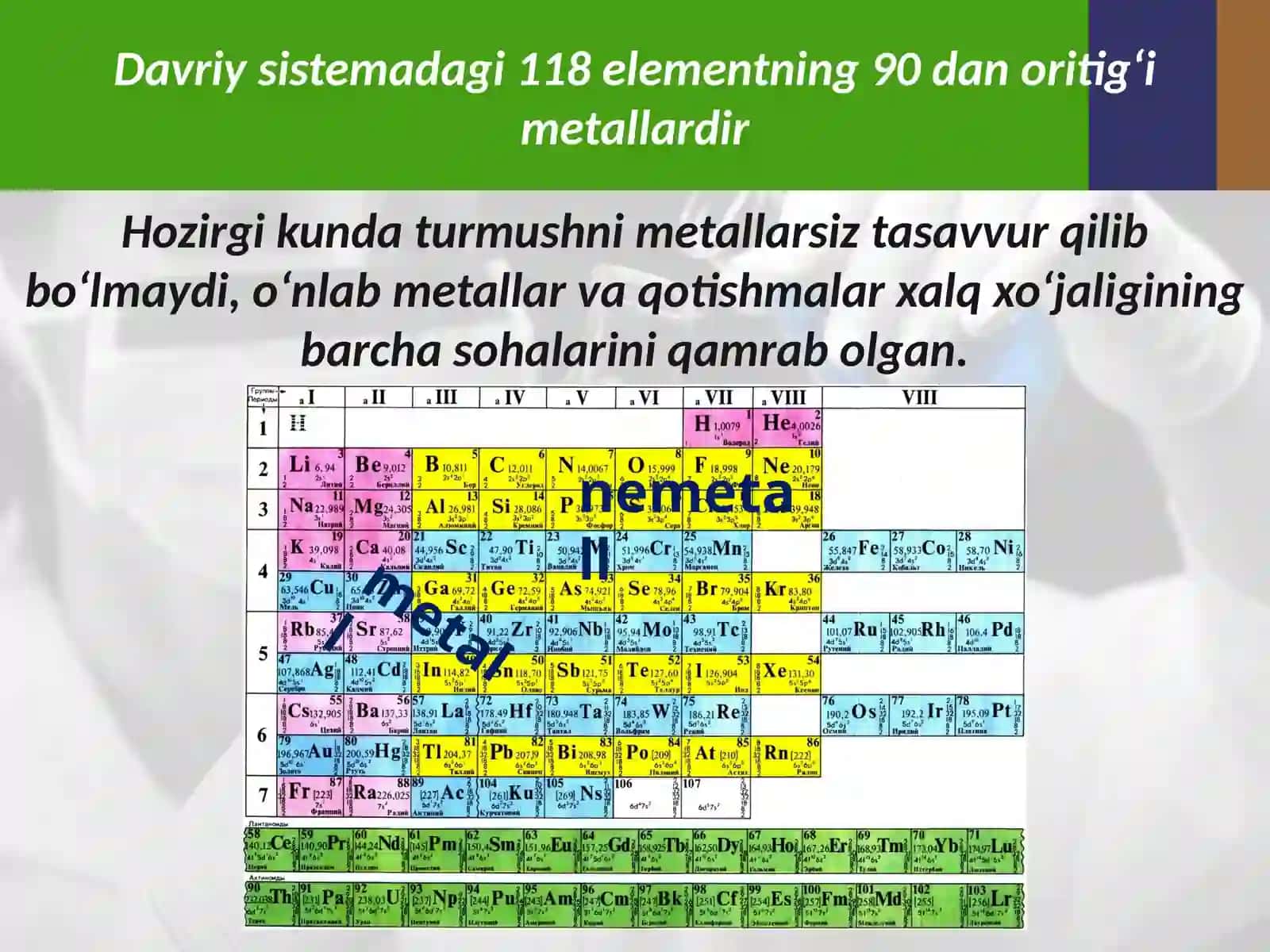 Metallarning tabiat datarqalishi, olinishi va ishlatilishi 3